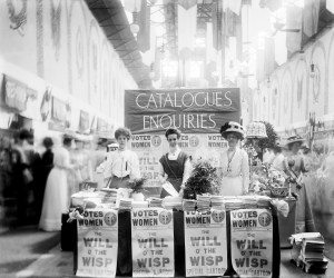 Christina Broom -- Suffragette stand  © Museum of London