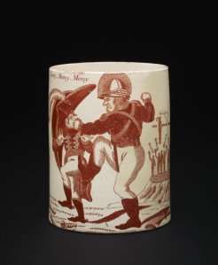 Tazza in terracotta color crema, Staffordshire 1803